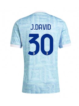 Juventus Jonathan David #30 Replika Borta Kläder 2025-26 Kortärmad